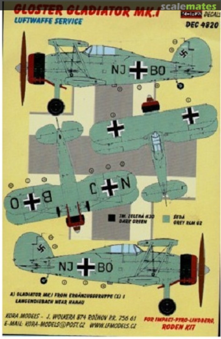 Boxart Gloster Gladiator Mk.I DEC4820 Kora Models Boxart Gloster Gladiator Mk.I DEC4820 Kora Models