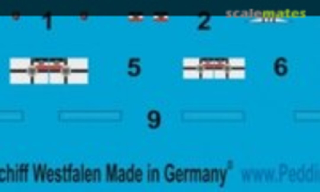 1:1250 SMS Grosslinienschiff Westfalen (Peddinghaus-Decals 1250 3116) 1250 3116