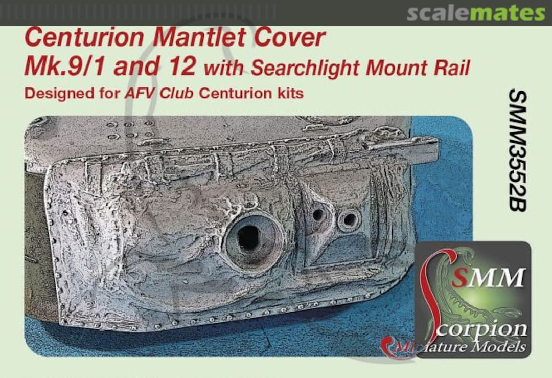 Boxart Centurion Mantlet Cover Mk.9/1 and 12 with Searchlight mount rail SMM3552B Scorpion Miniature Models Boxart Centurion Mantlet Cover Mk.9/1 and 12 with Searchlight mount rail SMM3552B Scorpion Miniature Models