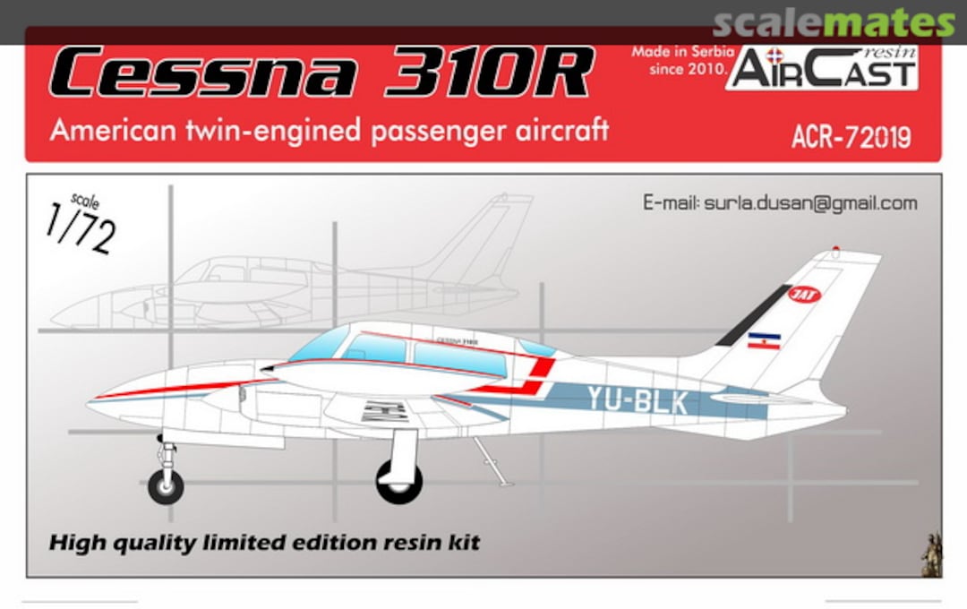 Boxart Cessna 310R ACR-72019 Air Cast Resin Boxart Cessna 310R ACR-72019 Air Cast Resin
