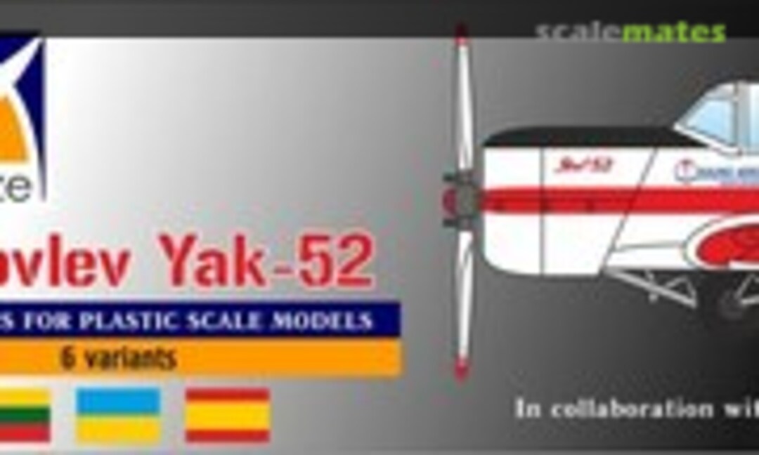 1:72 Yak-52 (Lithuania, Ukraine, Spain) - decal set (Breeze decals BD 72-001) BD 72-001