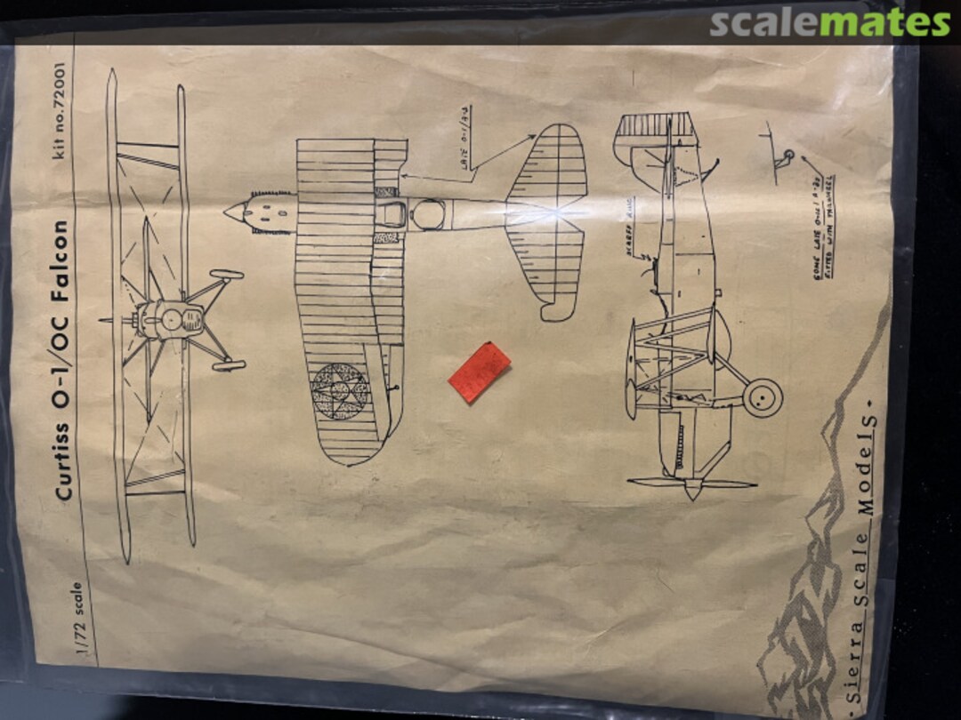 Boxart Curtiss O-1/OC Falcon 72001 Sierra Scale Models Boxart Curtiss O-1/OC Falcon 72001 Sierra Scale Models