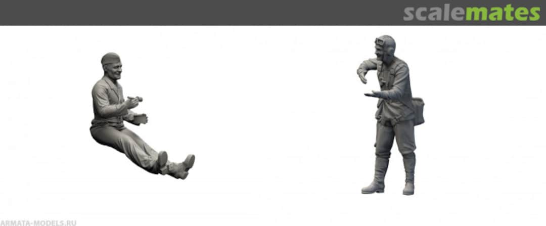 Boxart Soviet pilot and serviceman AM48264 Arma Models Boxart Soviet pilot and serviceman AM48264 Arma Models