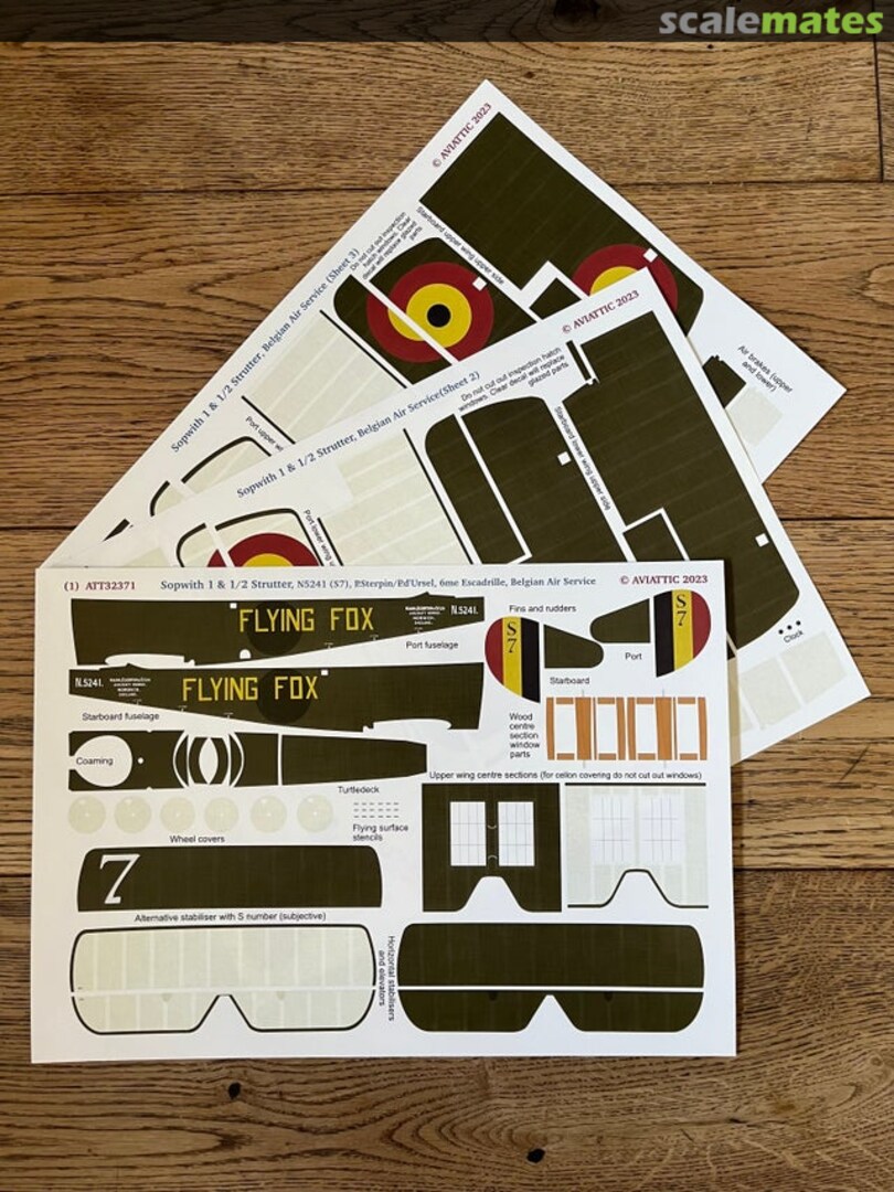 Boxart Sopwith 1 1/2 Strutter N5241(S7) Sterpin/d'Ursel Belgian Air Service ATT32371 Aviattic Boxart Sopwith 1 1/2 Strutter N5241(S7) Sterpin/d'Ursel Belgian Air Service ATT32371 Aviattic