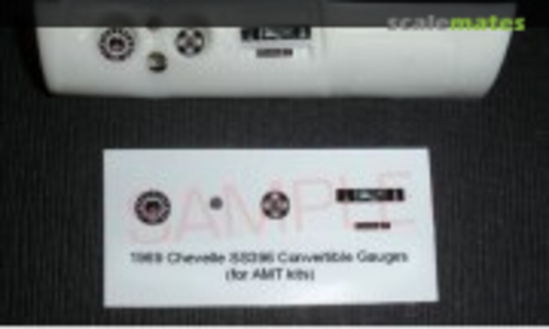 1:25 1969 CHEVELLE SS396 COUPE - CONVERTIBLE GAUGE FACES (Best Model Car Parts )