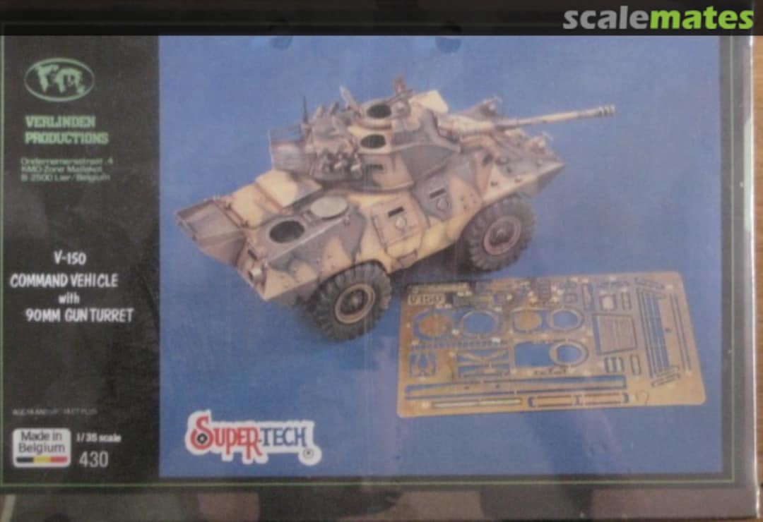 Boxart V-150 Command Vehicle with 90mm Gun Turret 430 Verlinden Productions Boxart V-150 Command Vehicle with 90mm Gun Turret 430 Verlinden Productions