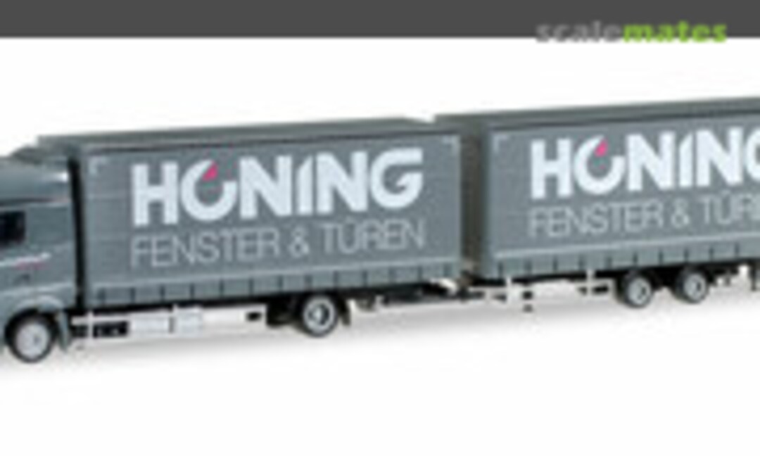 Mercedes-Benz Actros Bigspace Jumbogardinenplanentandem-Hängerzug &quot;Höning&quot; (Herpa 923811)