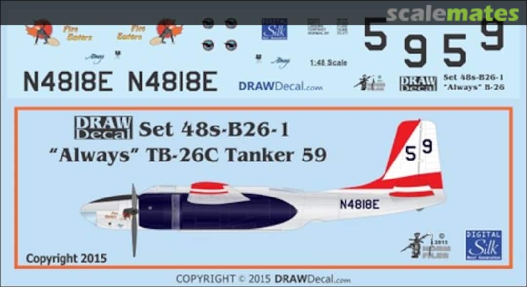 Boxart "Always" TB-26C Tanker 59 48s-B26-1 Draw Decal Boxart "Always" TB-26C Tanker 59 48s-B26-1 Draw Decal