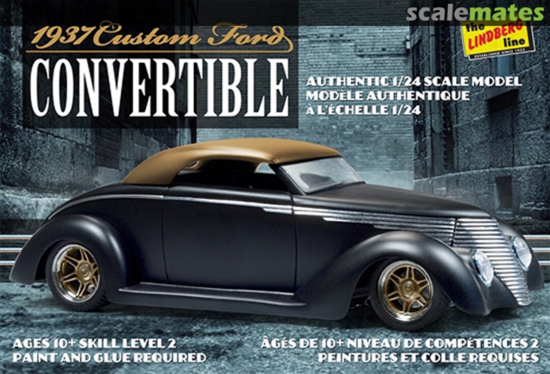 Boxart 1937 Ford Custom Convertible Car HL129 Lindberg Boxart 1937 Ford Custom Convertible Car HL129 Lindberg