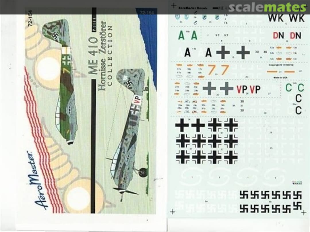 Boxart Me 410 Hornisse Zerstorer Collection Pt III 72-154 AeroMaster Boxart Me 410 Hornisse Zerstorer Collection Pt III 72-154 AeroMaster