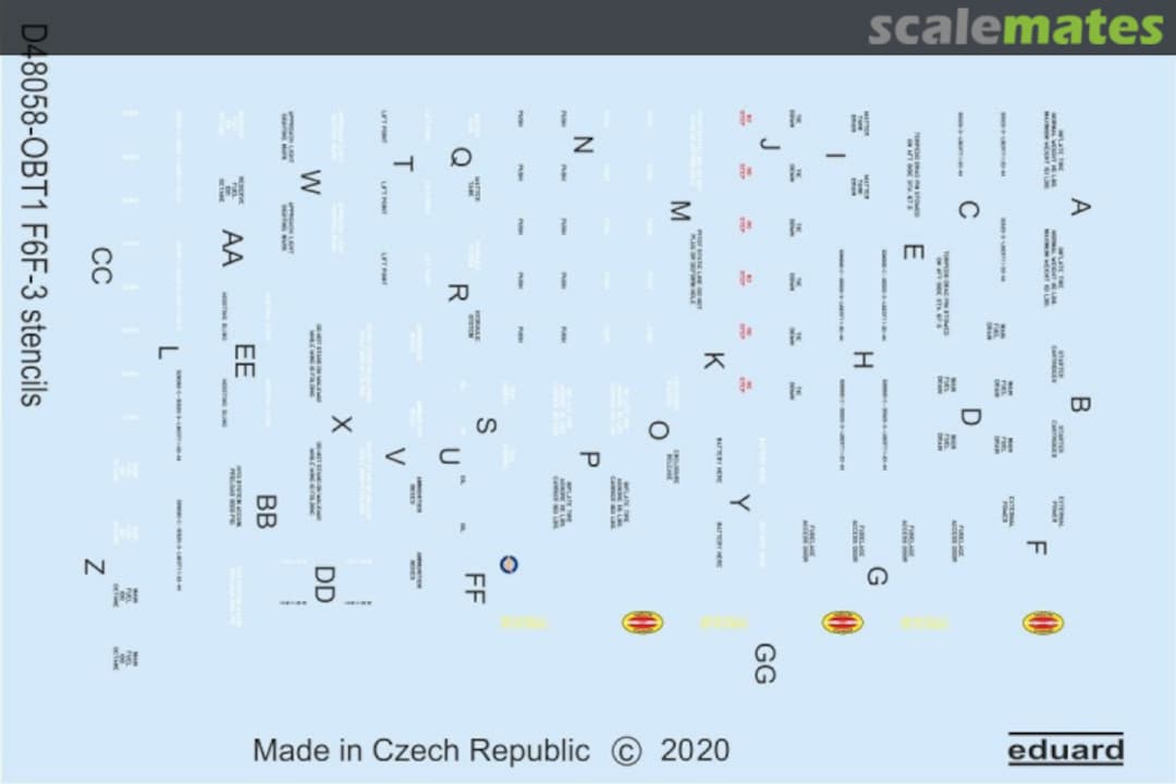 Boxart F6F-3 stencils D48058 Eduard Boxart F6F-3 stencils D48058 Eduard