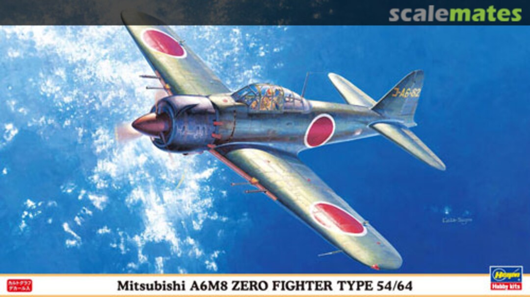 Boxart Mitsubishi A6M8 Zero Fighter Type 54/64 09821 Hasegawa Boxart Mitsubishi A6M8 Zero Fighter Type 54/64 09821 Hasegawa