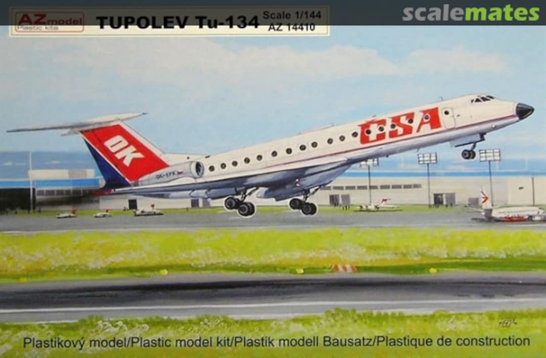 Boxart Tupolev Tu-134 AZ14410 AZmodel Boxart Tupolev Tu-134 AZ14410 AZmodel