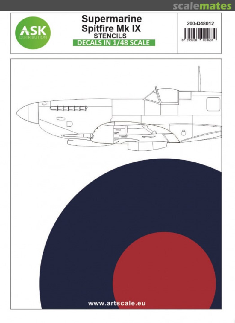 Boxart Supermarine Spitfire Mk.IX 200-D48012 ASK Boxart Supermarine Spitfire Mk.IX 200-D48012 ASK