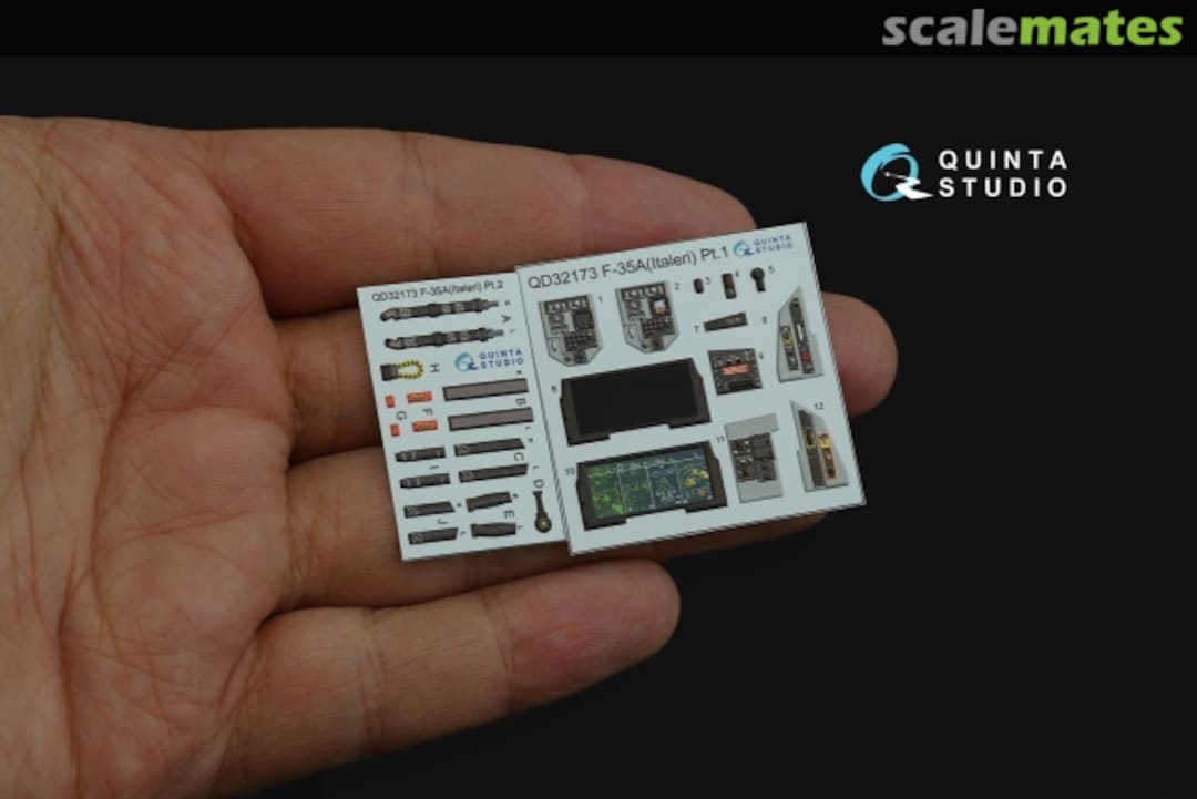 Contents F-35A Lightning II interior 3D decals QD32173 Quinta Studio