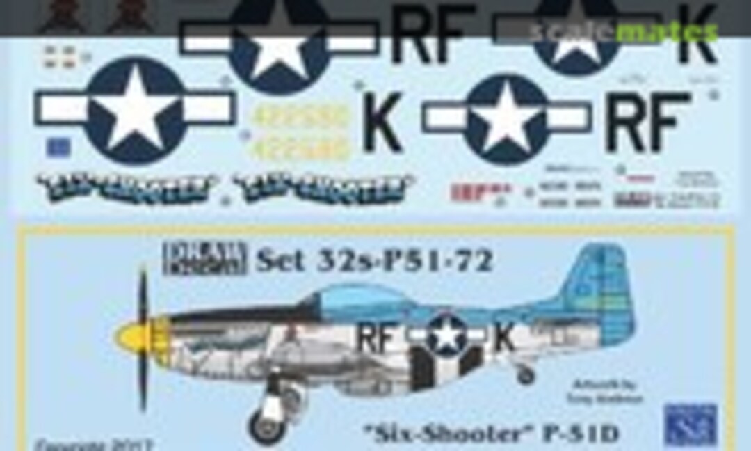 1:32 “Six-Shooter” P-51D (Draw Decal 32-P51-72) 32-P51-72
