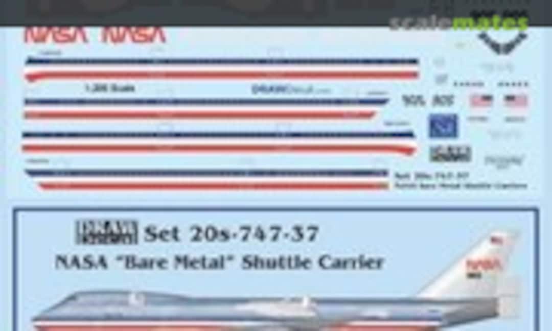1:200 NASA Bare Metal Shuttle Carrier 747 (Draw Decal 20-747-37) 20-747-37