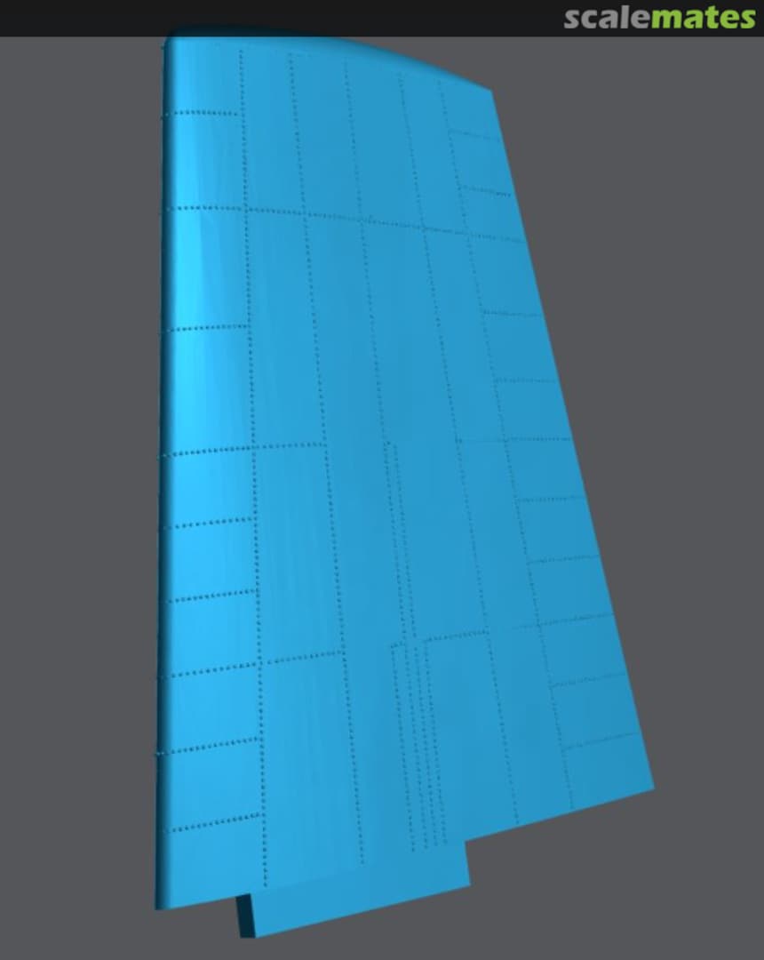 Boxart Westland and early Sikorsky Horizontal Stabilizer - with raised rivets. 48-105 JAM-SCREW Boxart Westland and early Sikorsky Horizontal Stabilizer - with raised rivets. 48-105 JAM-SCREW