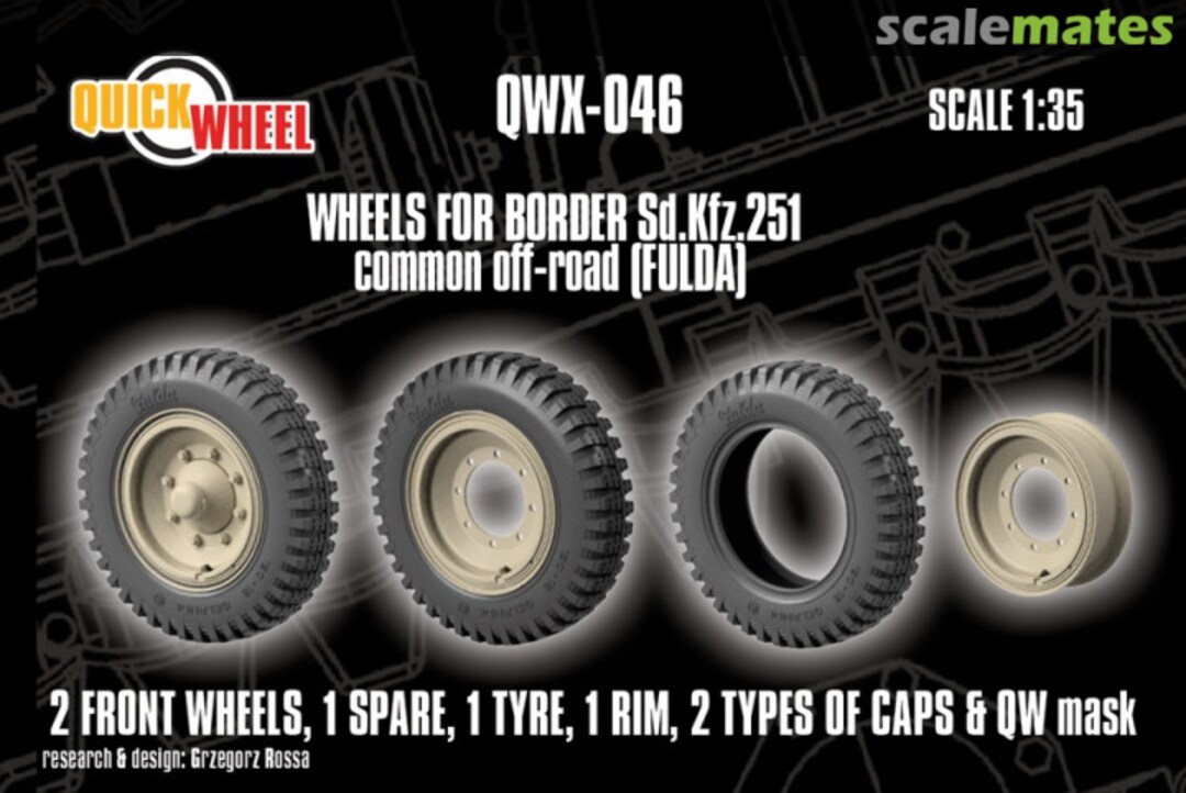 Boxart Sd.Kfz. 251 common off-road wheels, Fulda QWX-046 Quickwheel Boxart Sd.Kfz. 251 common off-road wheels, Fulda QWX-046 Quickwheel