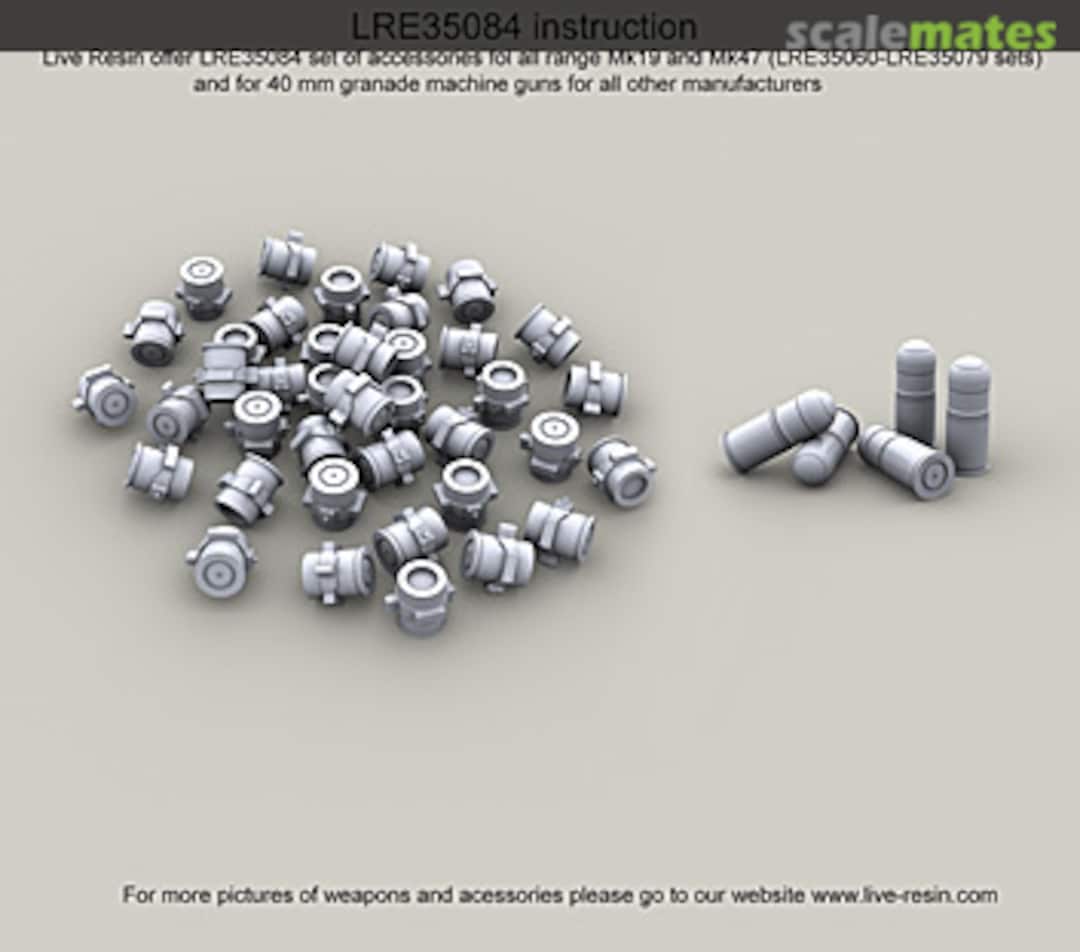 Boxart MK19-3/MK47 40 mm grenades, spent shells LRE-35084 Live Resin