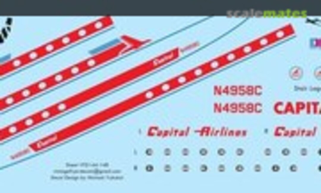 1:144 Comet 4 Capital (Vintage Flyer Decals VFD144-148) VFD144-148