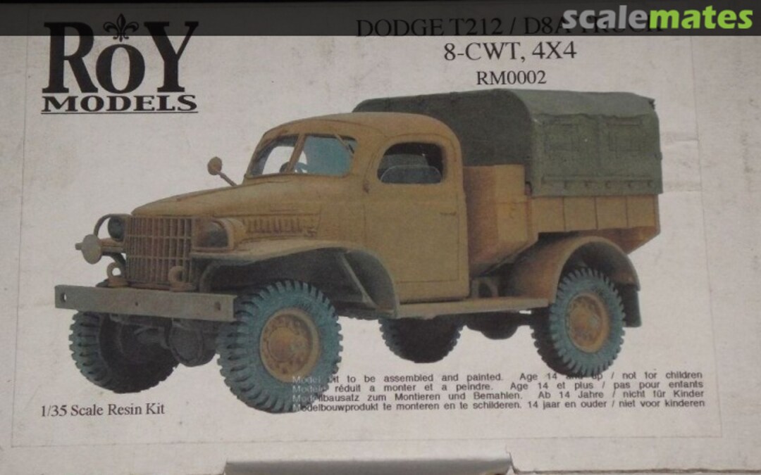 Boxart Dodge D8A / T212 8cwt RM0002 Roy Models Boxart Dodge D8A / T212 8cwt RM0002 Roy Models