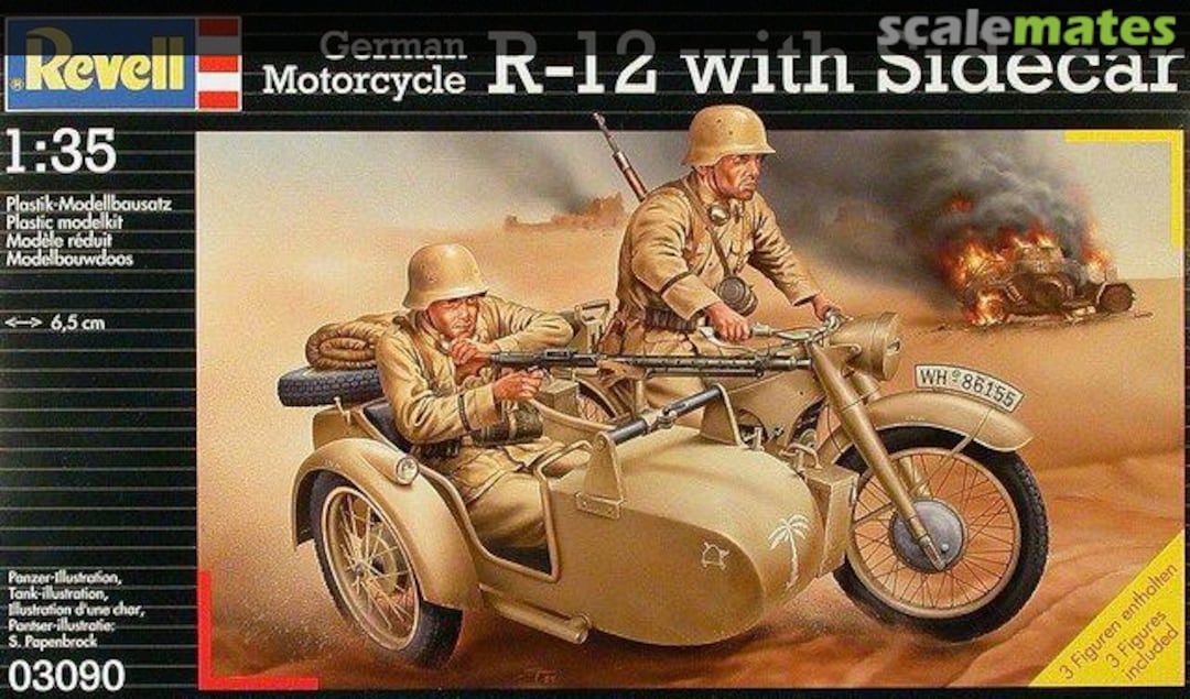 Boxart Motorcycle R-12 with Sidecar 03090 Revell Boxart Motorcycle R-12 with Sidecar 03090 Revell