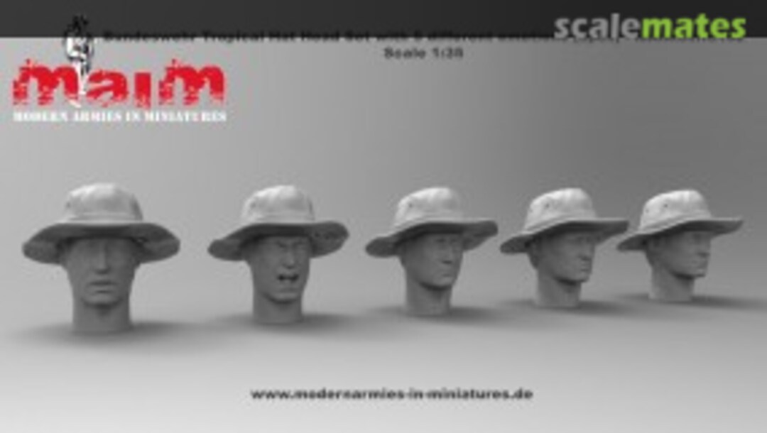 Boxart Bundeswehr Tropical Hat Head Set with 5 different emotions (5 Heads) MAIM35H0192 MAiM