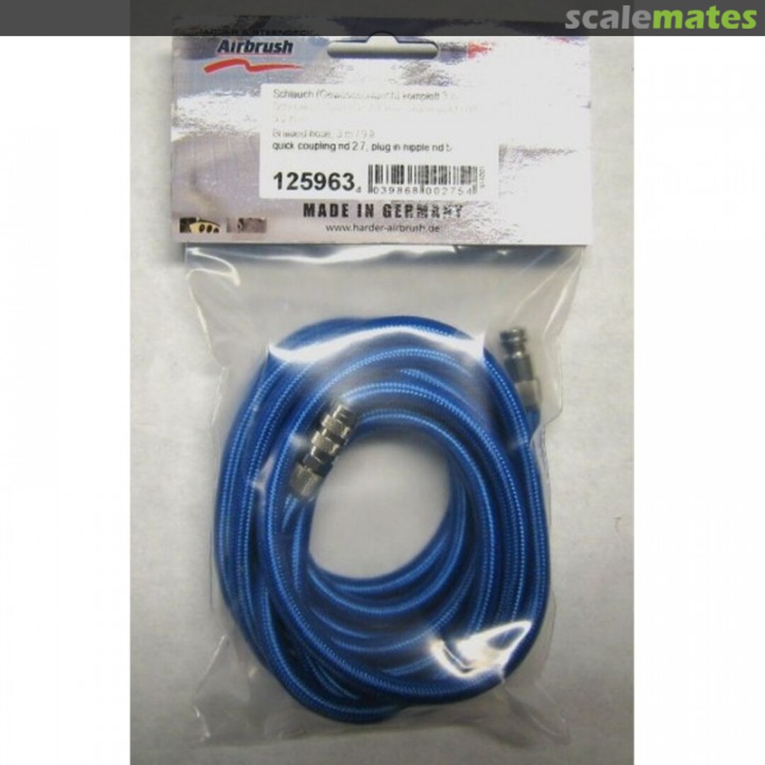 Boxart Braided Hose Complete, 3 m/9.5 ft: Quick Coupling Plug In Nipple 1/4" 125963 Harder & Steenbeck Boxart Braided Hose Complete, 3 m/9.5 ft: Quick Coupling Plug In Nipple 1/4" 125963 Harder & Steenbeck