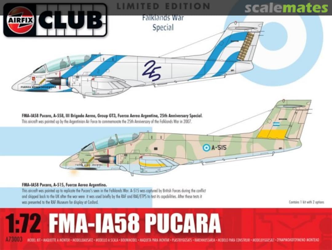 Boxart FMA-IA58 Pucara A73003 Airfix Boxart FMA-IA58 Pucara A73003 Airfix