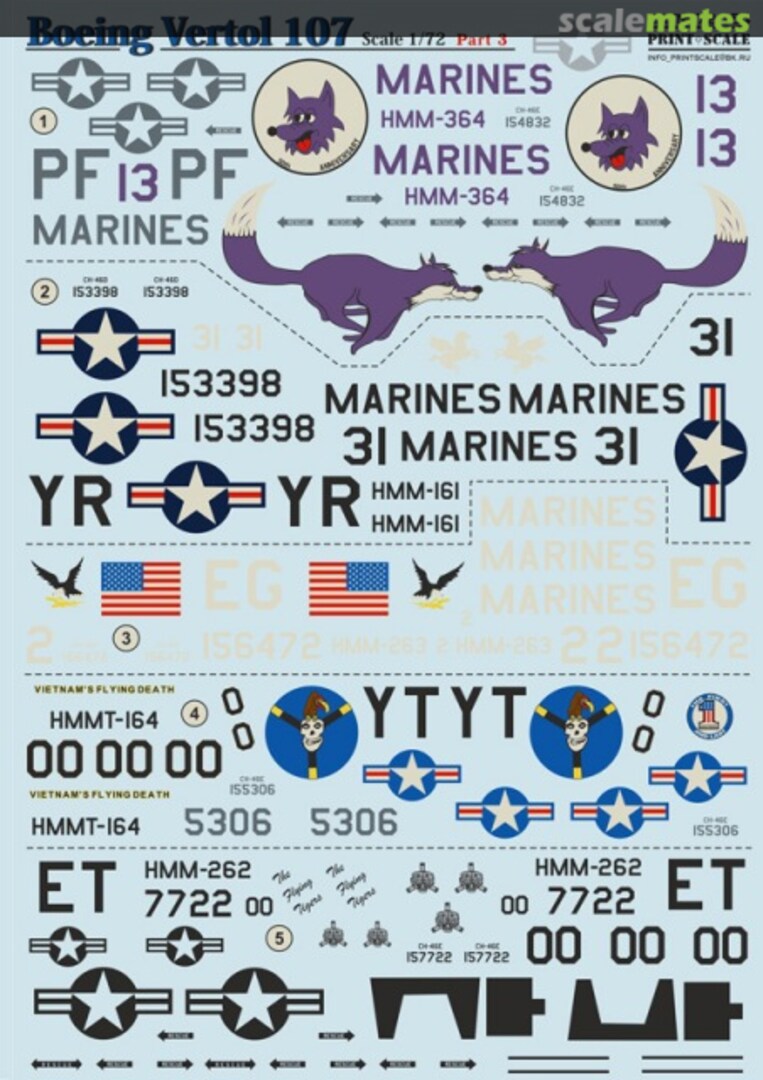 Boxart Boeing Vertol 107 part 3 72-154 Print Scale Boxart Boeing Vertol 107 part 3 72-154 Print Scale