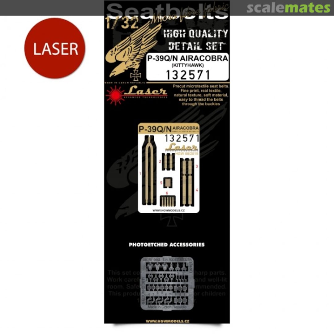 Boxart P-39Q/N Airacobra seatbelts - Kitty Hawk - 132571 HGW Models Boxart P-39Q/N Airacobra seatbelts - Kitty Hawk - 132571 HGW Models
