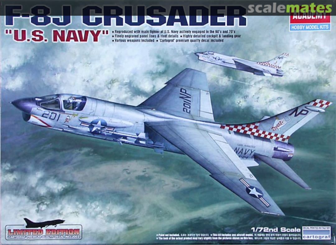 Boxart F-8J Crusader "U.S. Navy" 12412 Academy