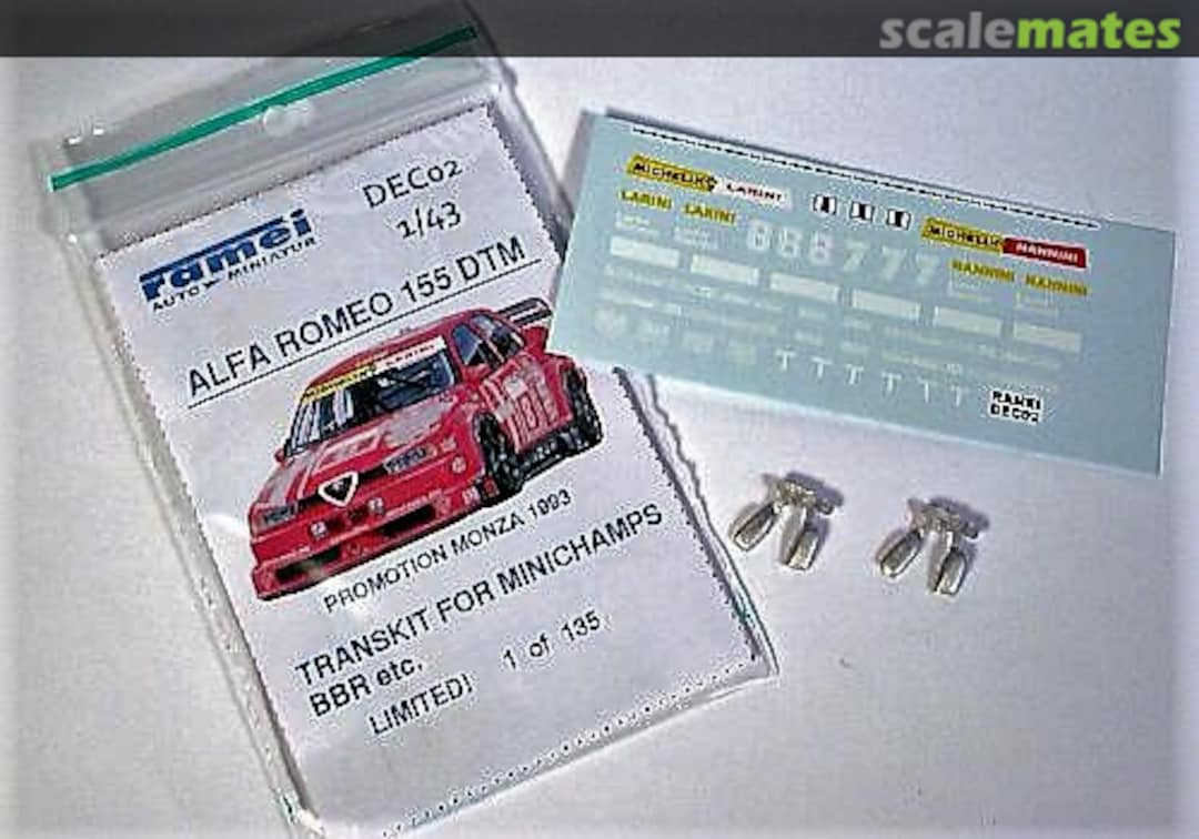Boxart Alfa Romeo 155 V6 TI DTM DEC02 RaMei Auto Miniatur Boxart Alfa Romeo 155 V6 TI DTM DEC02 RaMei Auto Miniatur