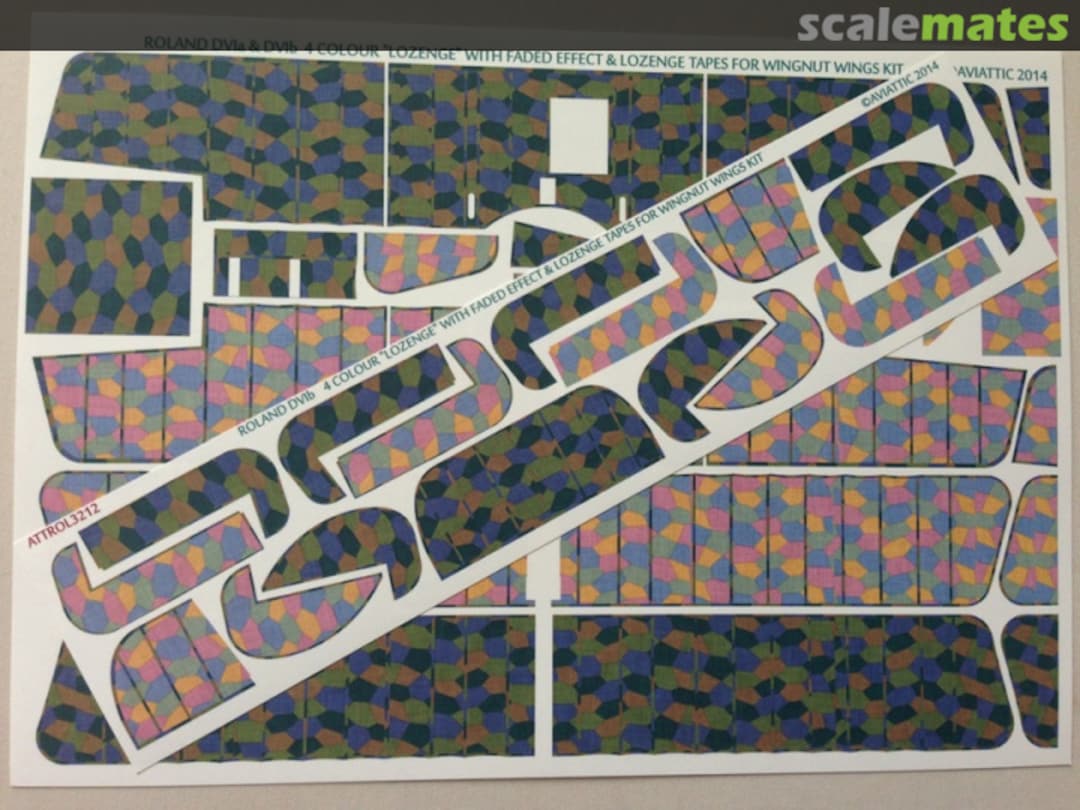 Boxart Roland D.VIb 4 color lozenge faded, lozenge ATT32128 Aviattic