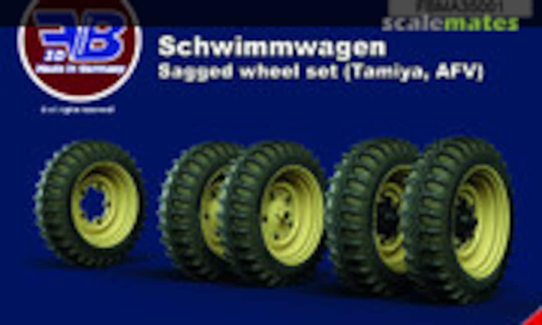 1:35 Schwimmwagen; sagged wheel set (FB Modelling FBMA35001) FBMA35001