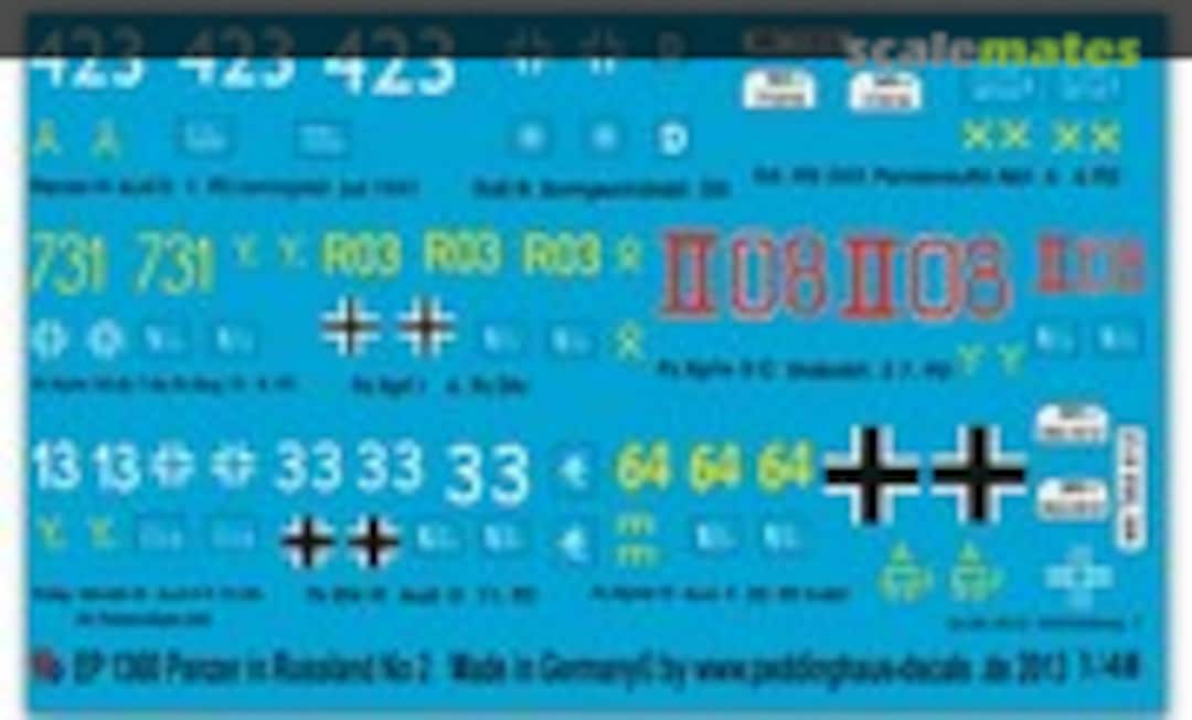 1:48 German Tanks of the Russian campaign No 2 1942-43 (Peddinghaus-Decals 48 1360) 48 1360
