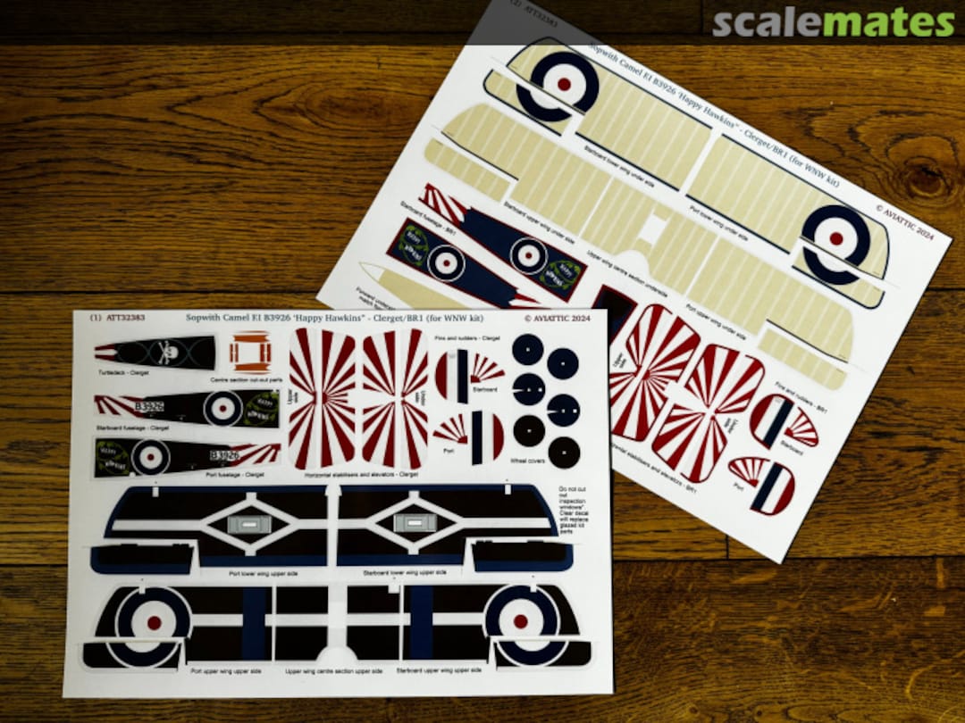 Boxart Sopwith Camel F.I B3926 'Happy Hawkins' - Clerget/BR.I engine ATT32383 Aviattic Boxart Sopwith Camel F.I B3926 'Happy Hawkins' - Clerget/BR.I engine ATT32383 Aviattic