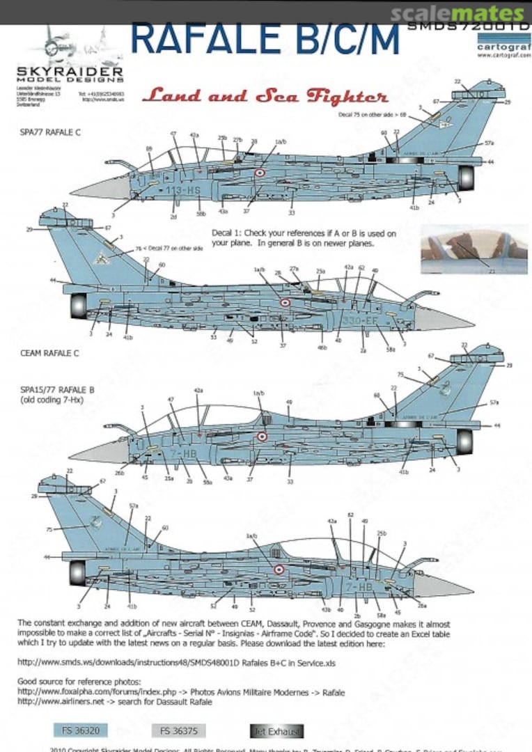 Boxart Rafale B/C/M SMDS72001D Skyraider Model Designs Boxart Rafale B/C/M SMDS72001D Skyraider Model Designs