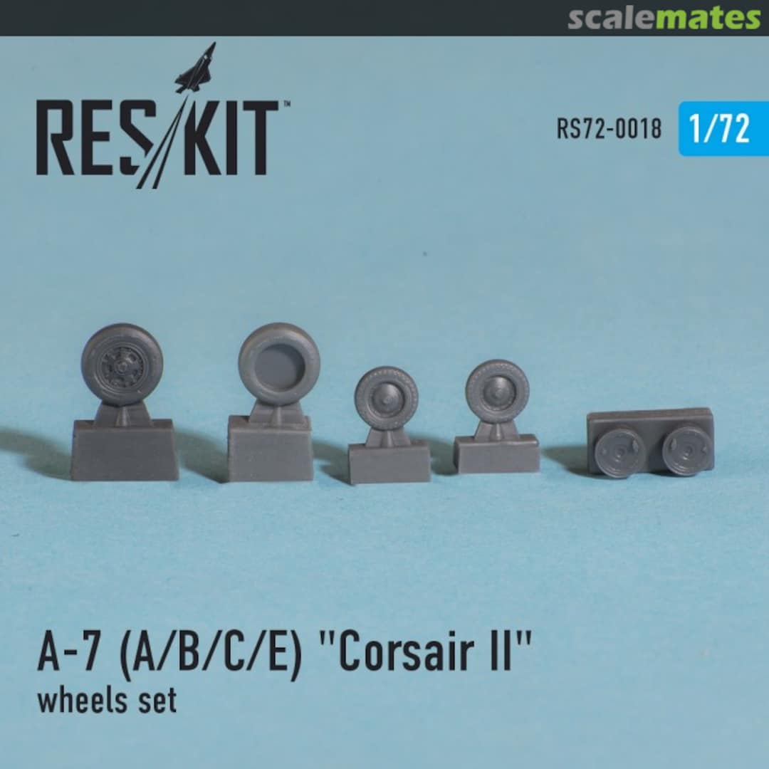 Boxart LTV A-7 "Corsair II"A/B/C/E wheels set RS72-0018 ResKit Boxart LTV A-7 "Corsair II"A/B/C/E wheels set RS72-0018 ResKit