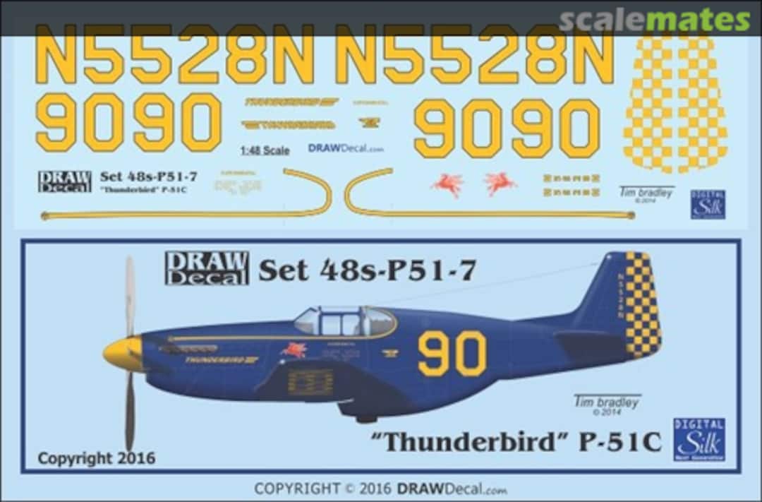 Boxart "Thunderbird" P-51C 1948 and 1949 Bendix 48-P51-7 Draw Decal Boxart "Thunderbird" P-51C 1948 and 1949 Bendix 48-P51-7 Draw Decal