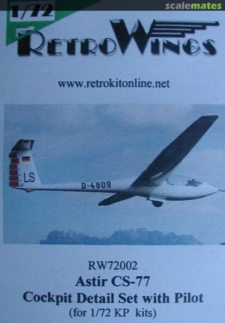 Boxart Astir CS-77 Cockpit with Pilot RW72002 RetroWings