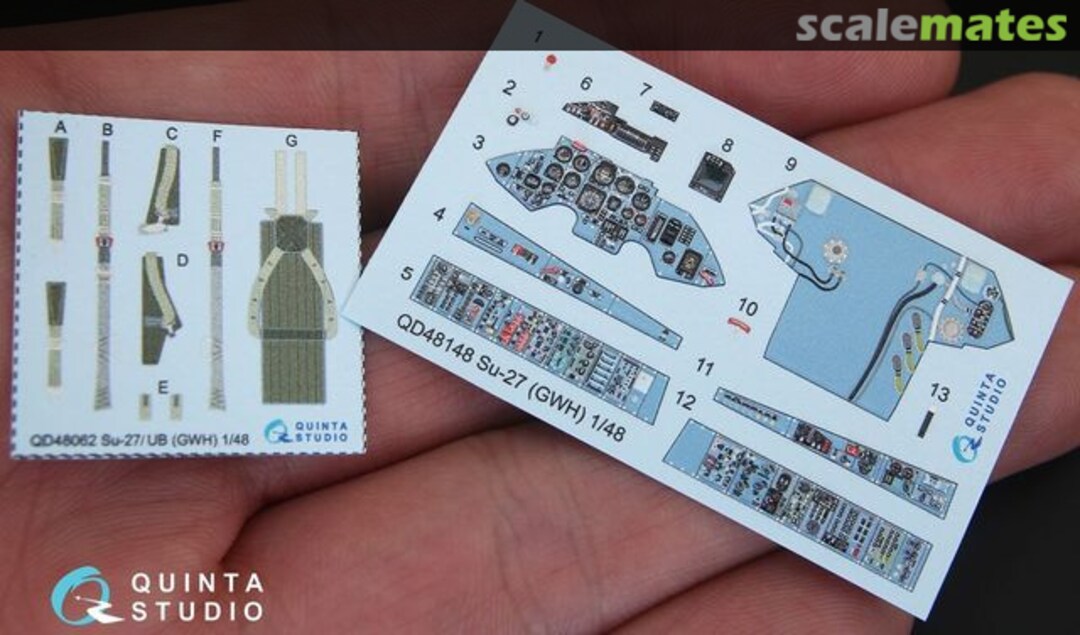 Contents Su-27 Flanker B interior 3D decals QD48148 Quinta Studio Contents Su-27 Flanker B interior 3D decals QD48148 Quinta Studio