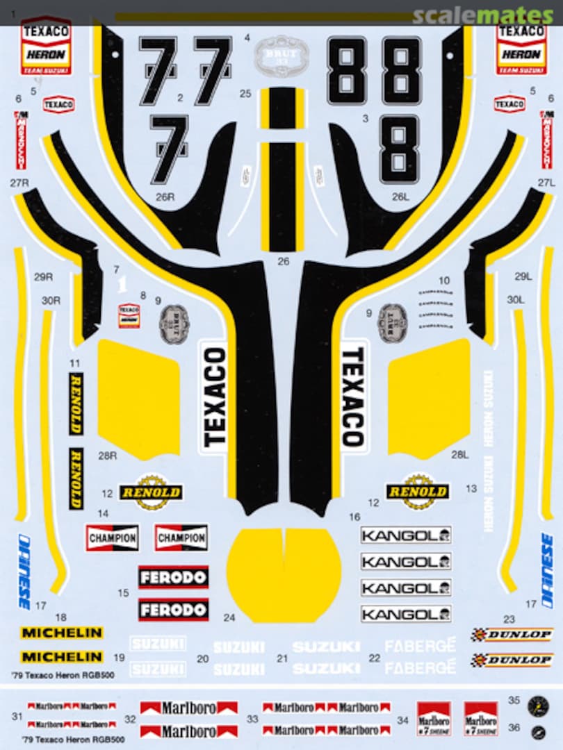 Boxart Suzuki RGB500 Heron Team sponsored by Texaco #7, 8 ST27-SDT1253 Studio27