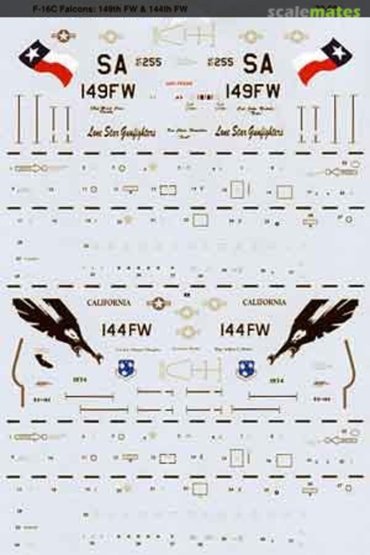 Boxart F-16C Falcons: 149th FW & 144th FW 72-901 Microscale Boxart F-16C Falcons: 149th FW & 144th FW 72-901 Microscale
