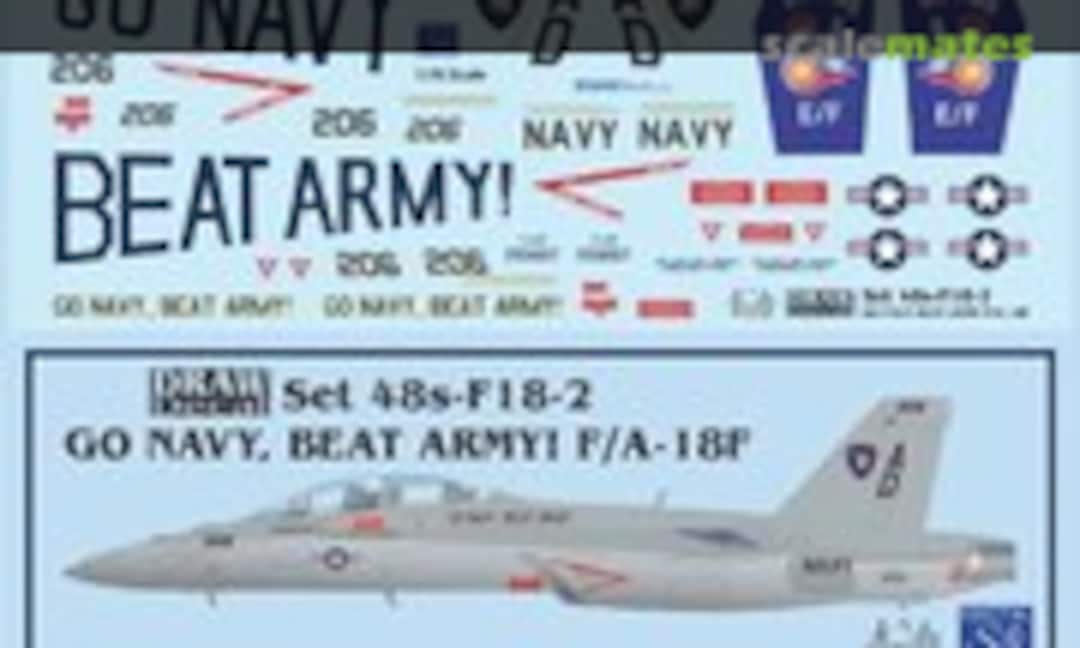 1:48 GO NAVY BEAT ARMY! F/A-18F (Draw Decal 48-F18-2) 48-F18-2