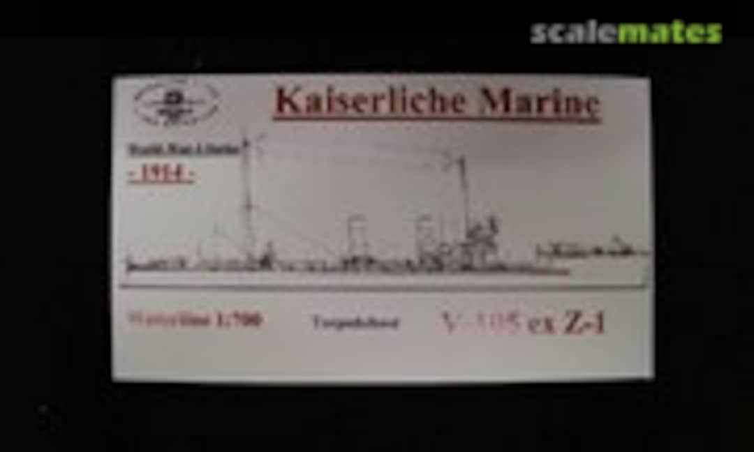 1:700 Torpedoboot V-105 ex Z-1 (HP-Models WW I-WL-G-060) WW I-WL-G-060
