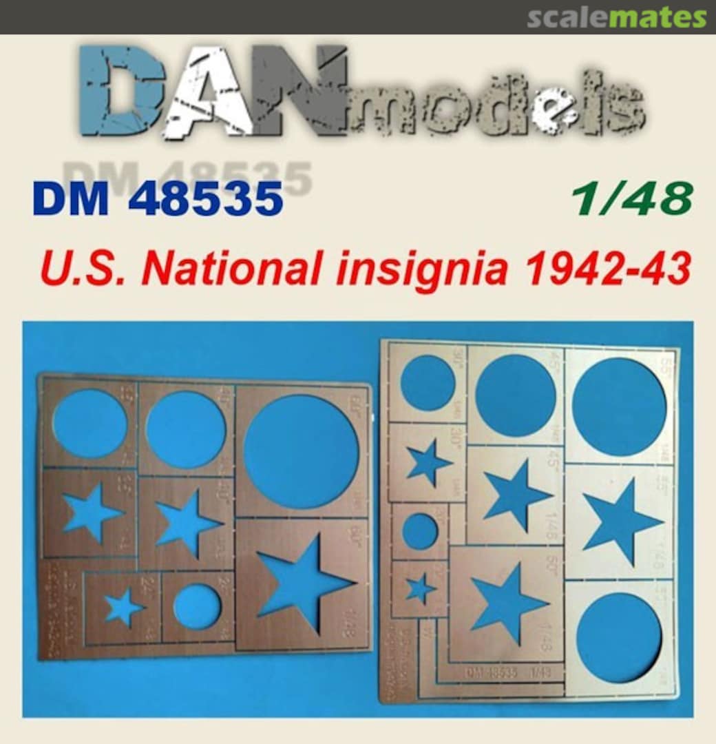 Boxart US national insignia 1942-1943 stencil DM48535 DANmodels Boxart US national insignia 1942-1943 stencil DM48535 DANmodels