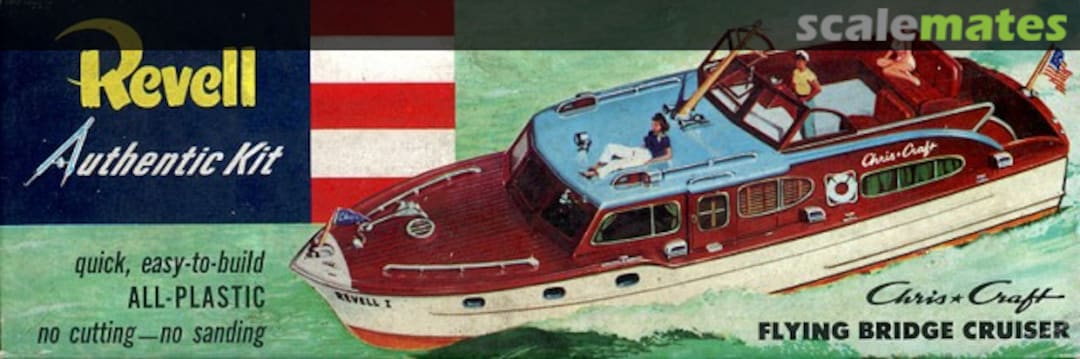 Boxart Chris Craft Flying Bridge Cruiser H302:98 Revell Boxart Chris Craft Flying Bridge Cruiser H302:98 Revell