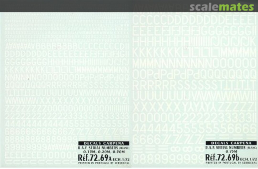Boxart RAF Serial Numbers (White) 72.69 Carpena Boxart RAF Serial Numbers (White) 72.69 Carpena
